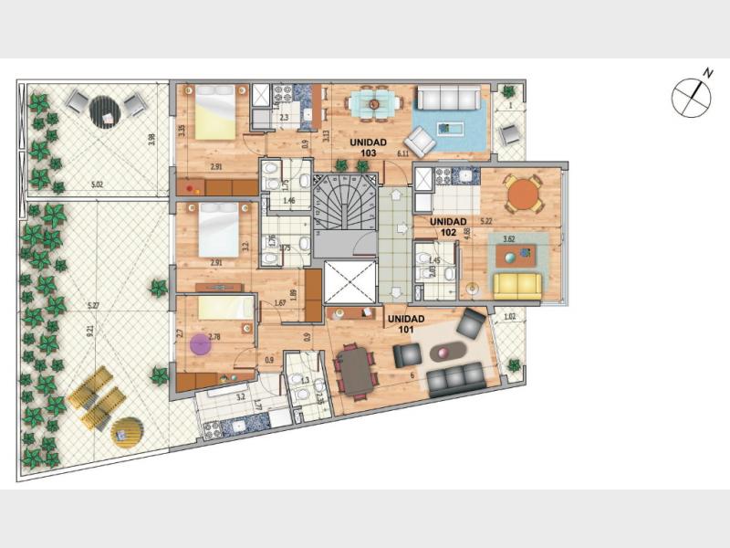 Edificio proximo a Rambla