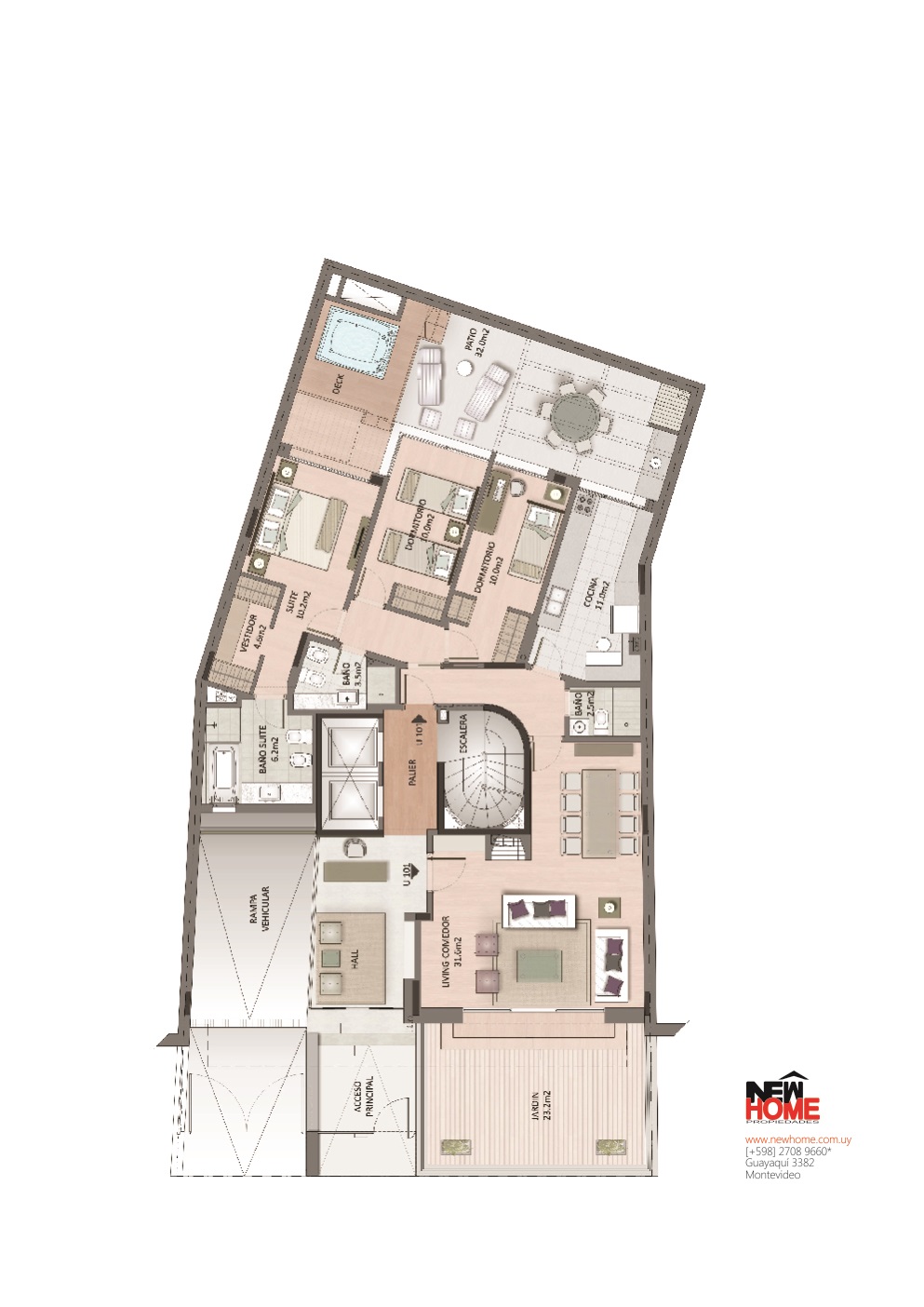 Hermoso Apto 3 Dorm