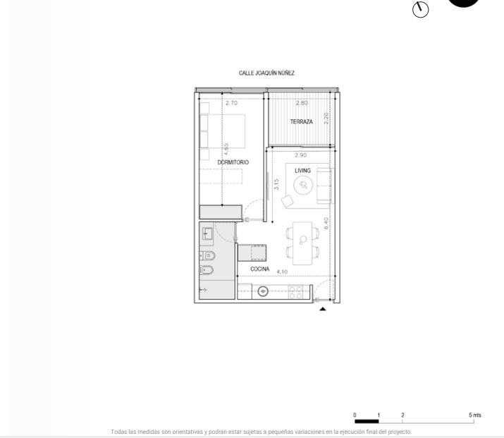 1 dorm en construcción