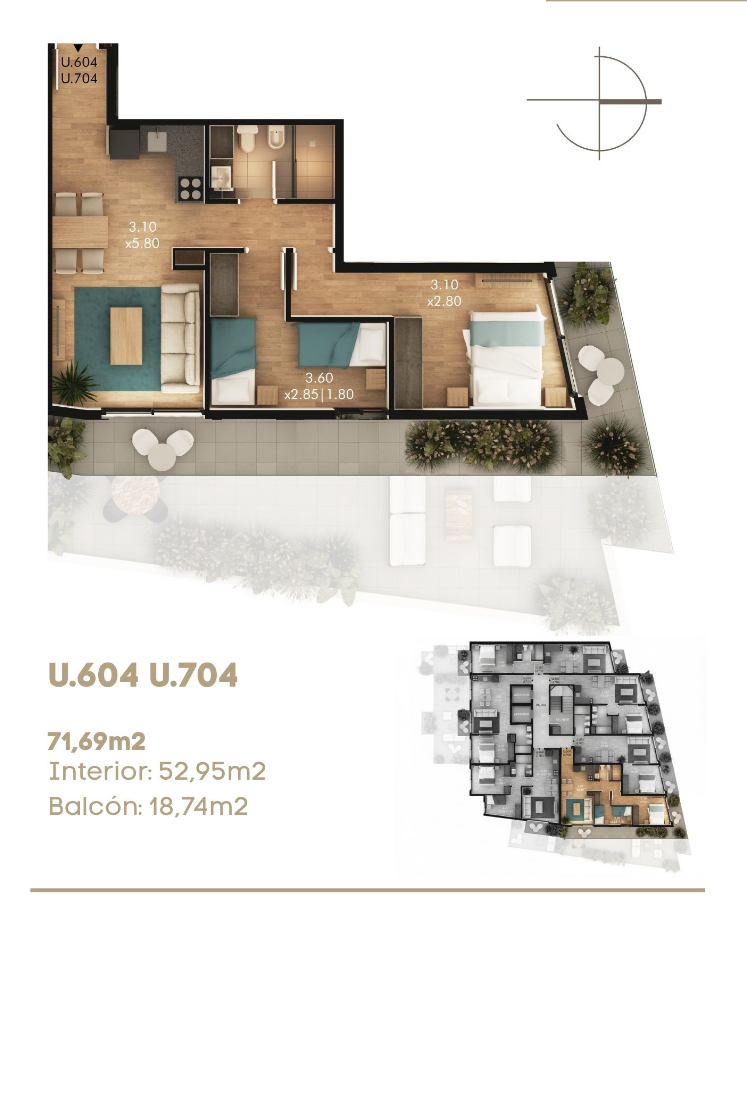 1 dormitorio en construccion