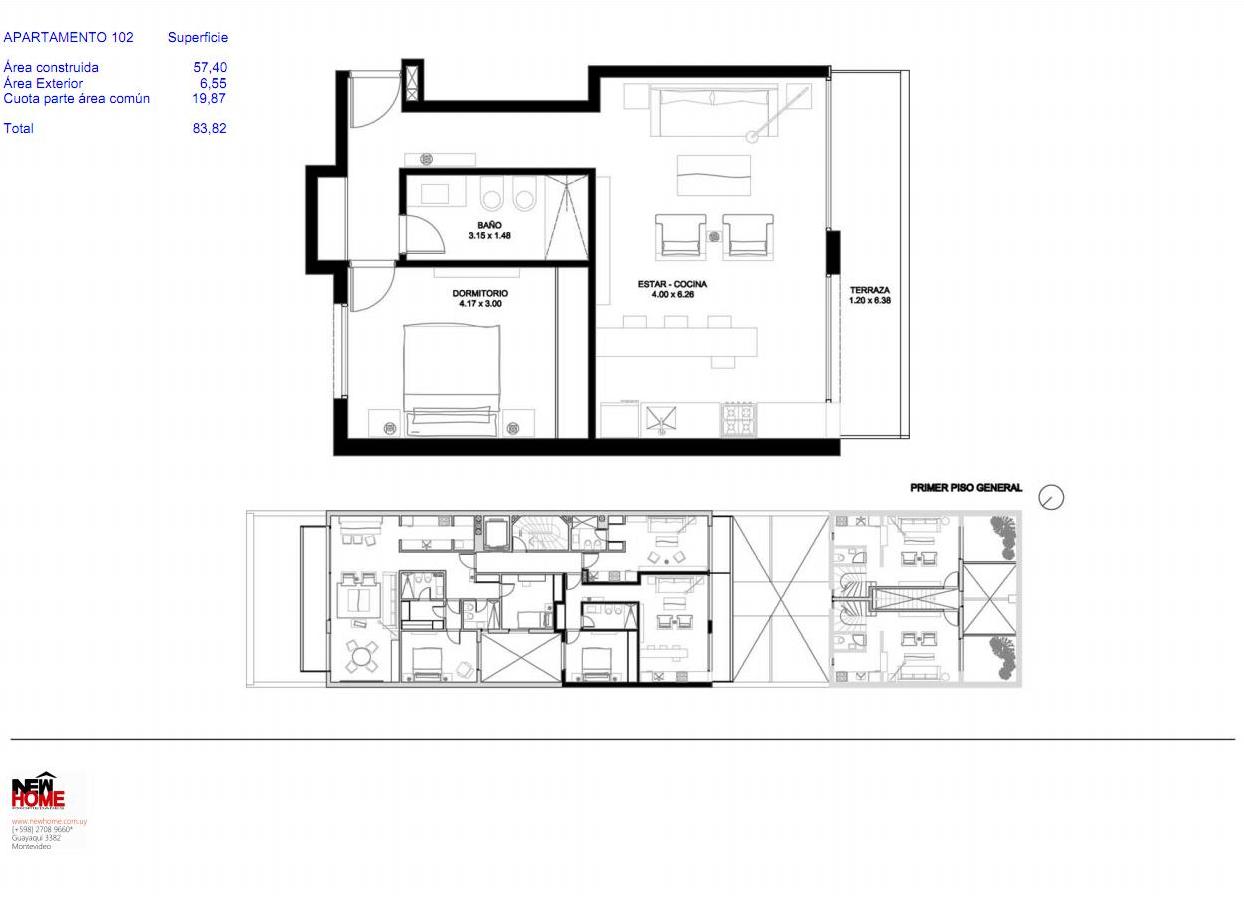 A pasos del mar Pta Carretas