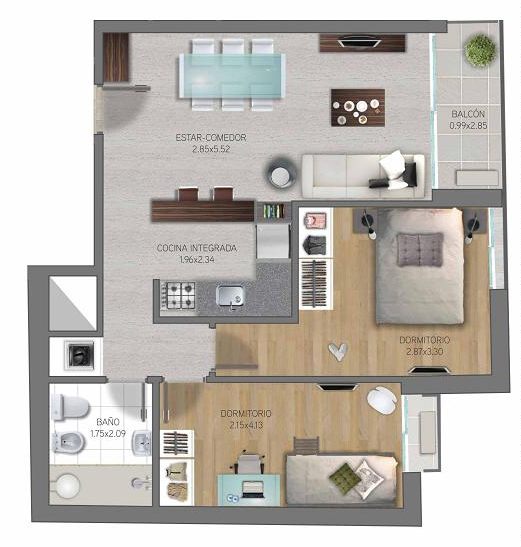 Oportunidad - Aptos de 2 dorm