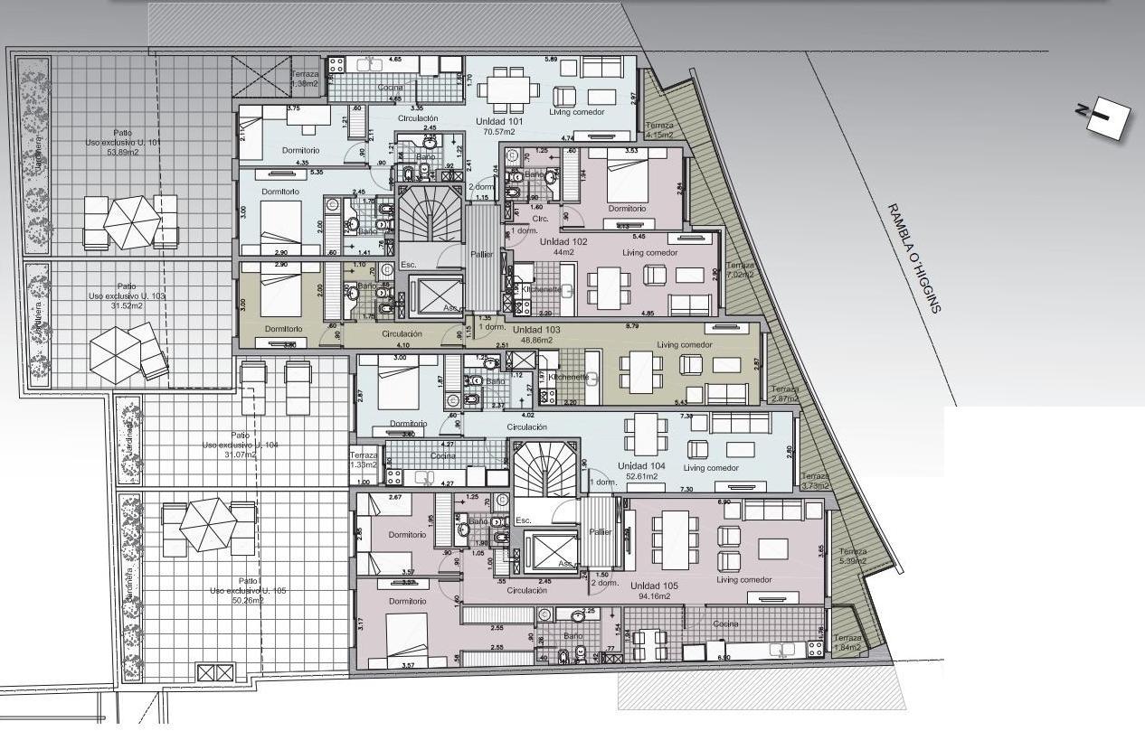 Apto 1 dorm Rambla Malvin