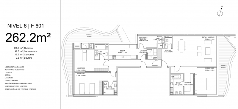 Espectacular 3 Dorm y Serv.