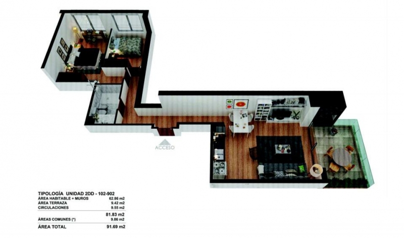 2 Dorm en Cordón