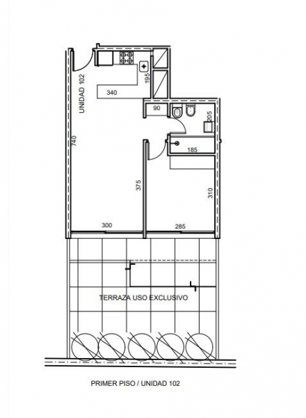 Apto 1 Dorm con patio