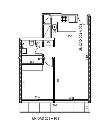 Apto 1 Dorm en Pocitos
