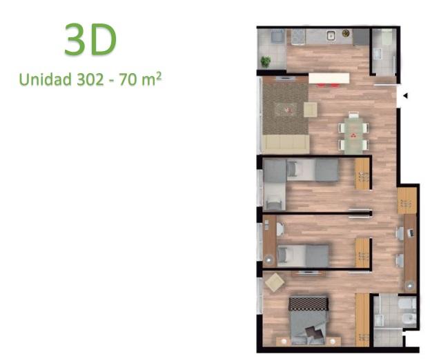 Apto 3 Dorm con gge!