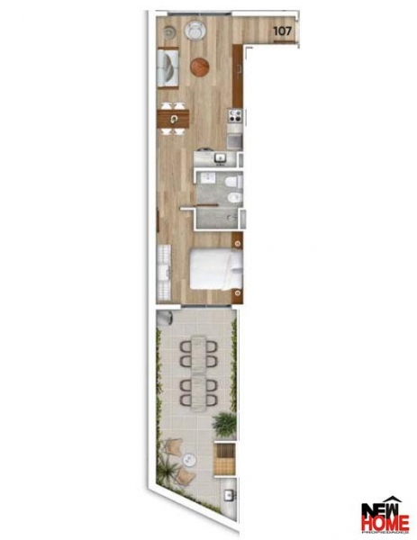 1 Dorm en Lanzamiento! 