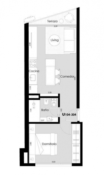 1 Dorm en pozo