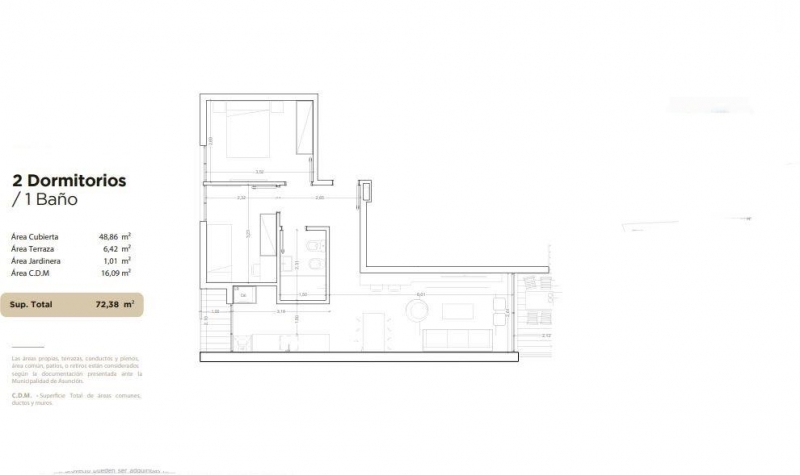 Oferta 2 dorm en construccion