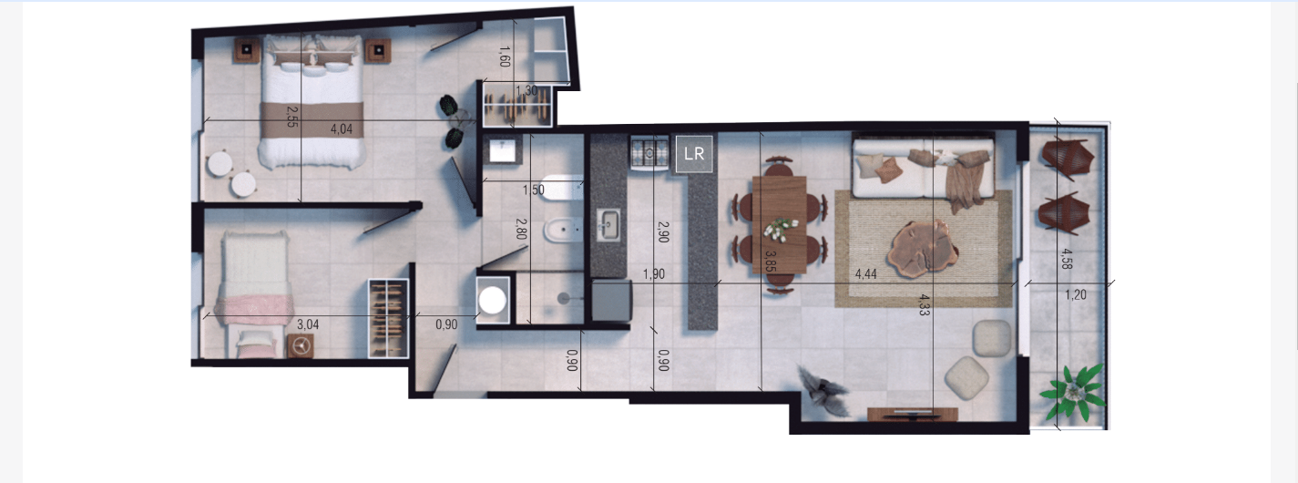 2 Dorm en construccion