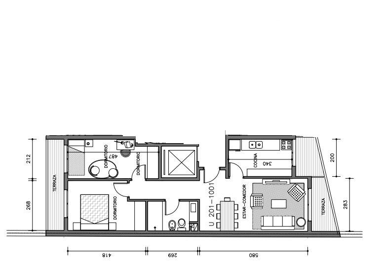 2 dorm en alquiler a estrenar
