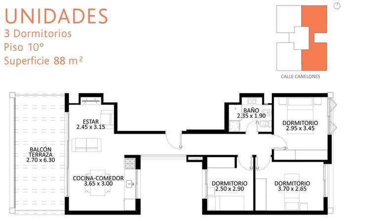 3 dorm en construccion