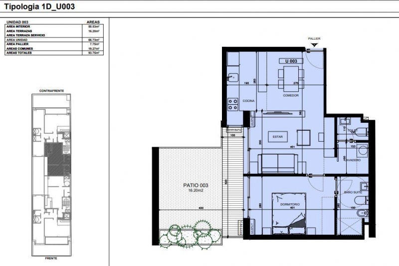 1 dorm en construccion