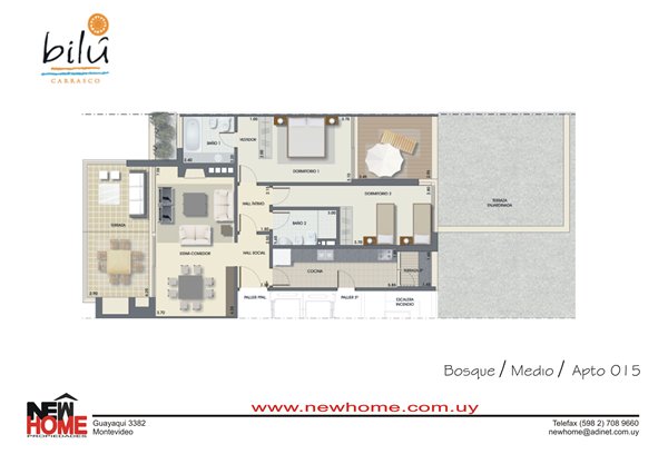 Ultimo apto 2 dorm. Carrasco