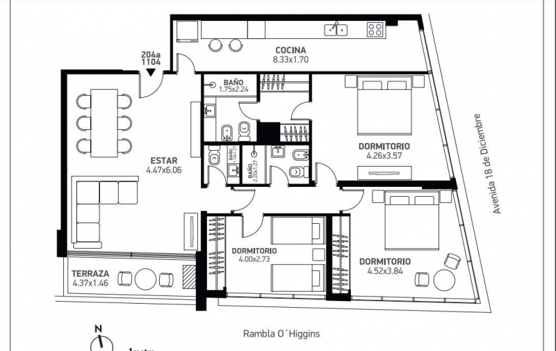 3 dorm en la rambla