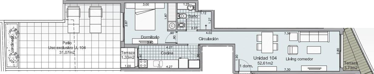 Apto 1 dorm Rambla Malvin