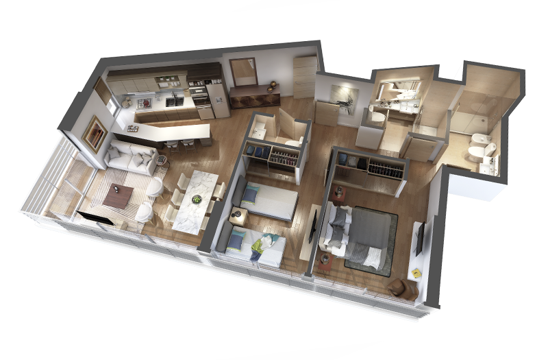 2 dorm en gran proyecto