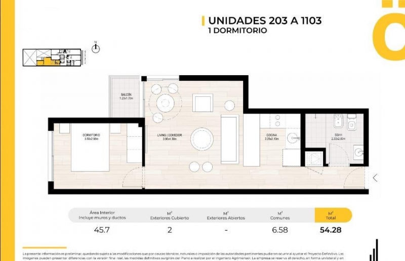 1 dorm en construccion