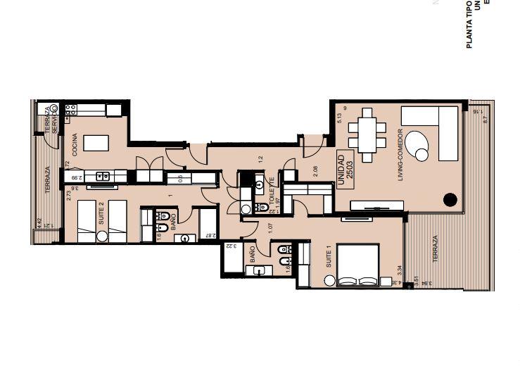 2 dorm en piso alto