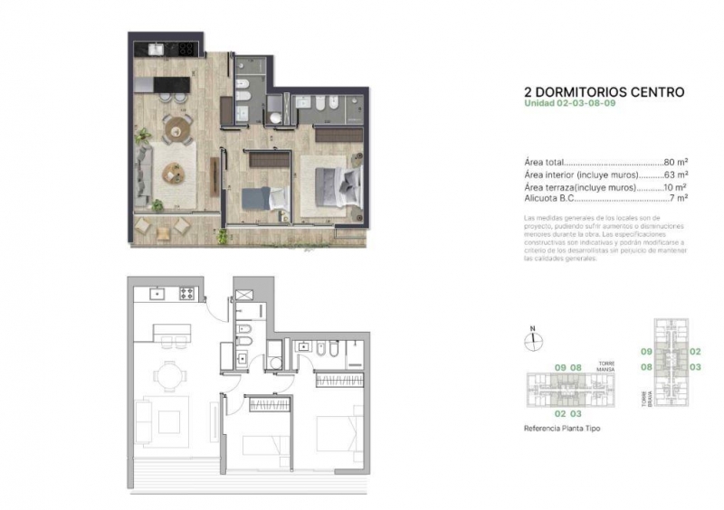 2 Dorm en gran proyecto