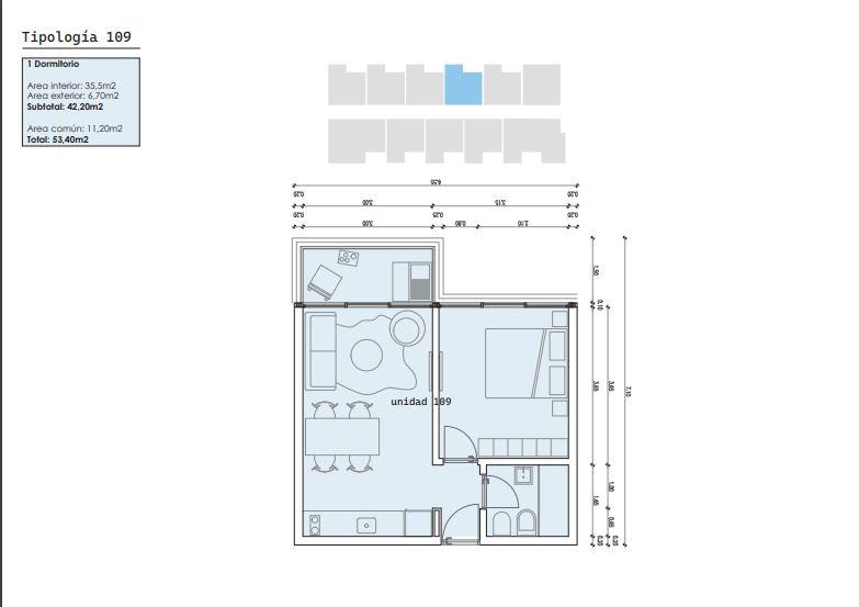 1 dorm en construccion
