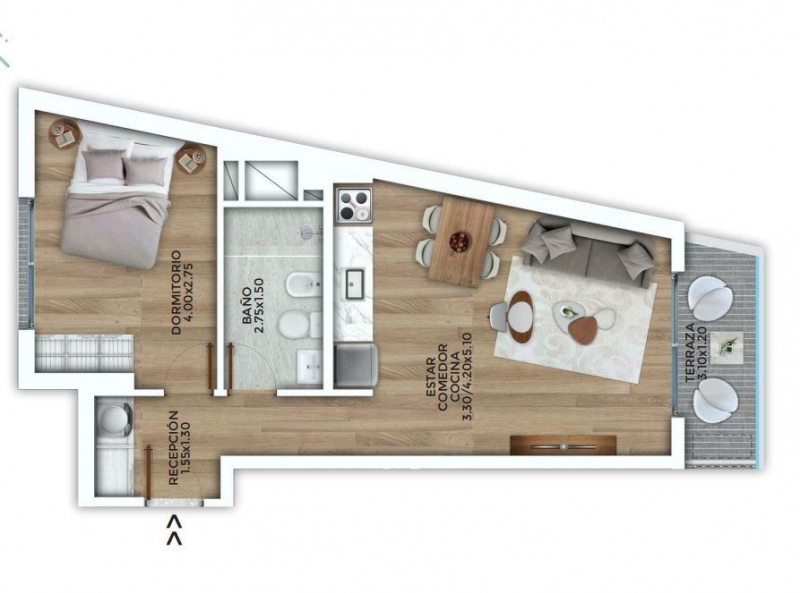 1 dorm en construccion