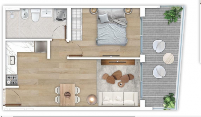 1 dorm en construccion