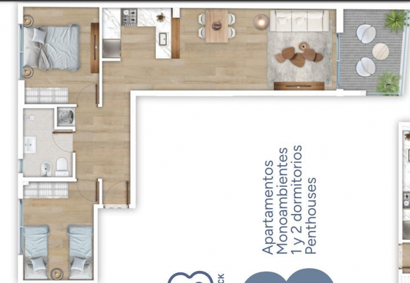 2 dorm en construccion