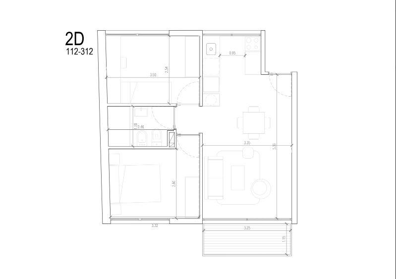 2 dorm en construccion