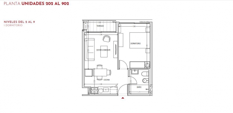 1 dorm en construccion