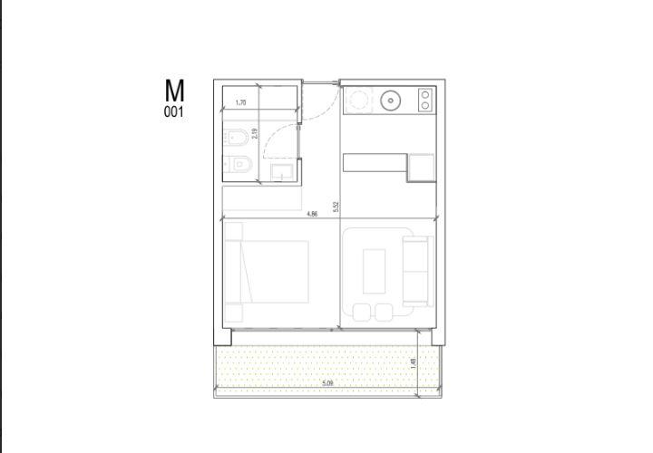 Monoambiente en obras