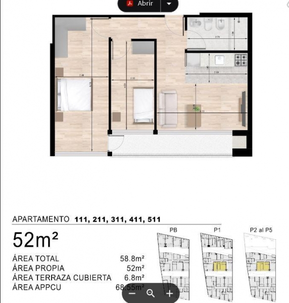2 dorm en construccion