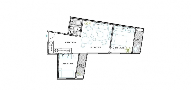 2 dorm en pozo