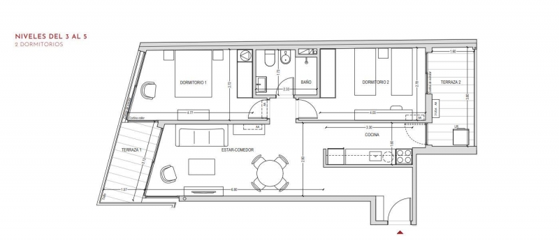 2 dorm prox a estrenar