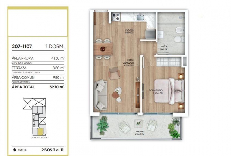 1 Dorm prox a estrenar