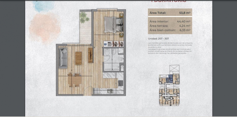 1 dormitorio en pozo
