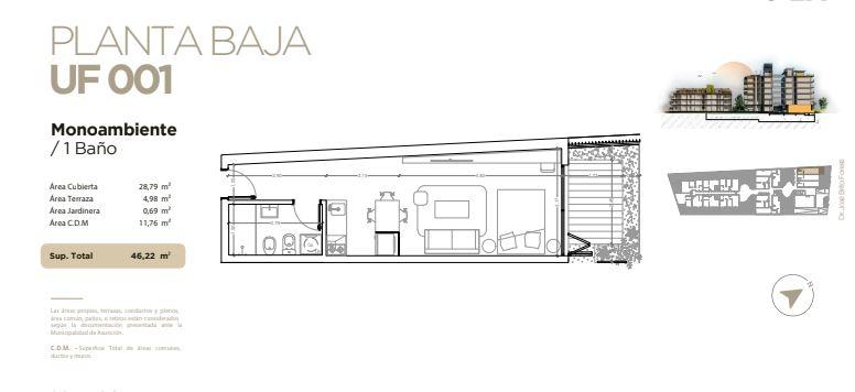 Monoambiente a estrenar