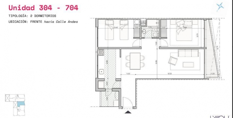 2 dorm con renta
