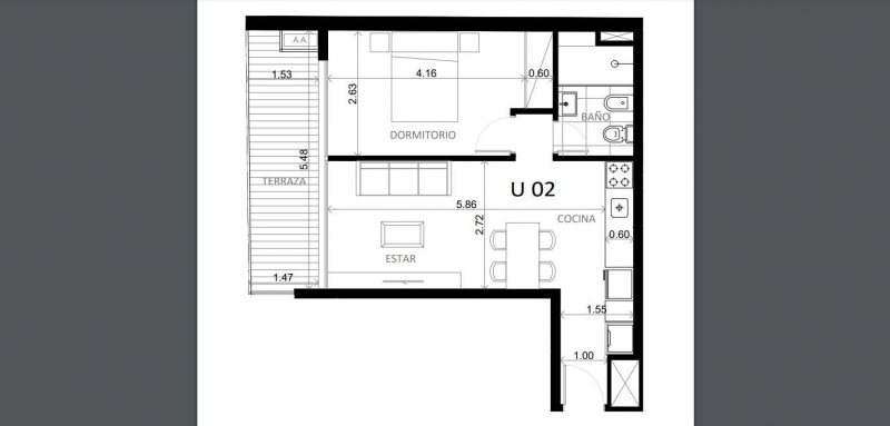 1 dorm en construcciòn