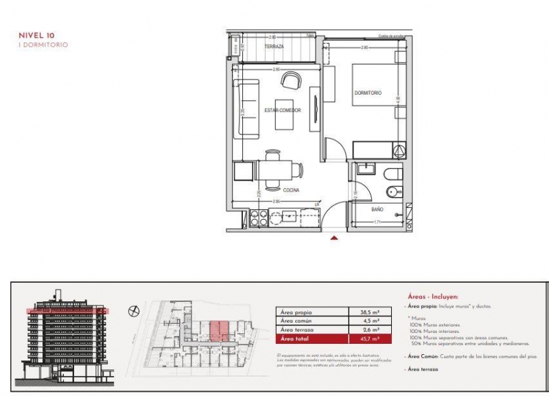 1 dorm en construccion