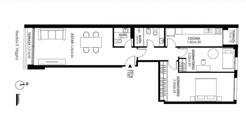 2 Dorm en la rambla