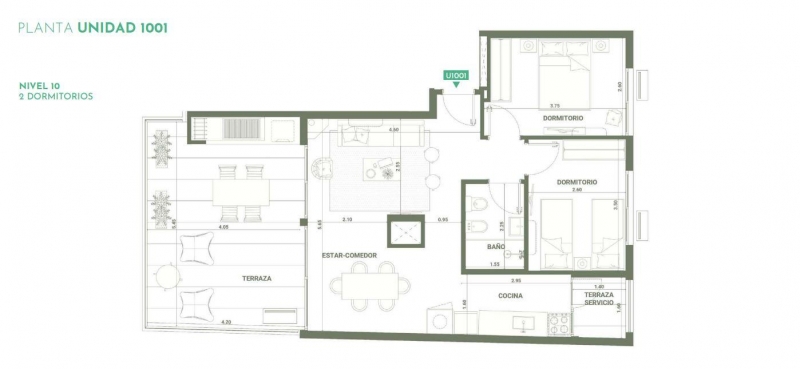 2 DORM EN CONSTRUCCION