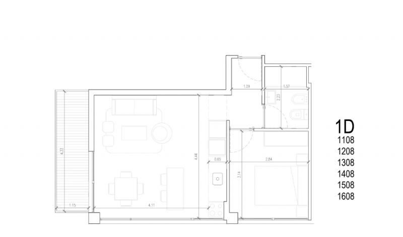 OFERTA 1 dorm en construccion