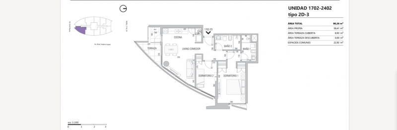 2 dorm en gran proyecto