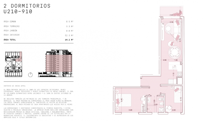 2 dorm en construccion