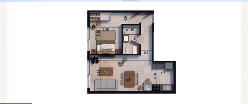 1 dorm en construccion