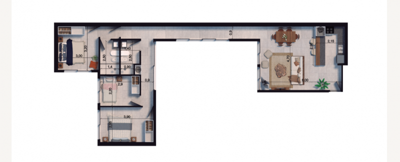 3 dorm en construcción