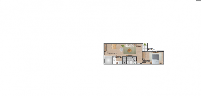 1 dormitorio en construccion